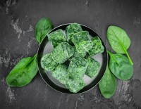Шпинат измельченный продукт быстрозамороженный;