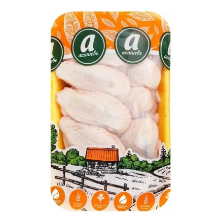 П/ф натур.из мяса цыплят-бройлеров охл. Крыло груп.упак. 1/15 кг (Акашево);